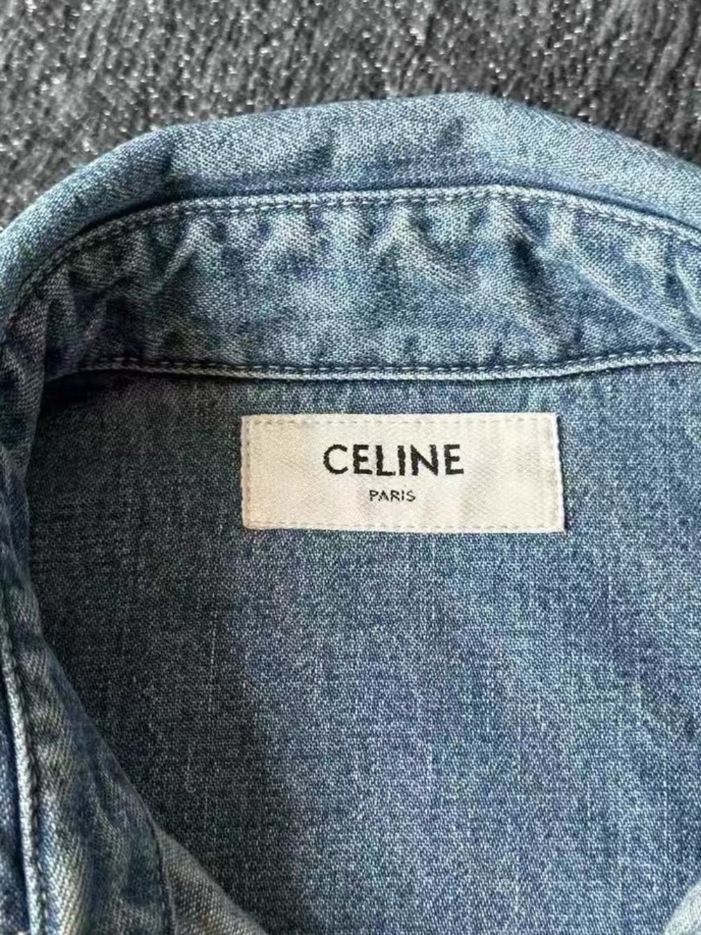 🚩steal Celine Light Blue Denim Cropped Jacket - Picture 5 of 8
